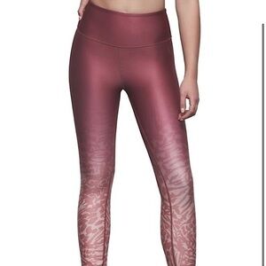 Good American NWT Pink Cheetah Leopard Leggings Workout High Rise